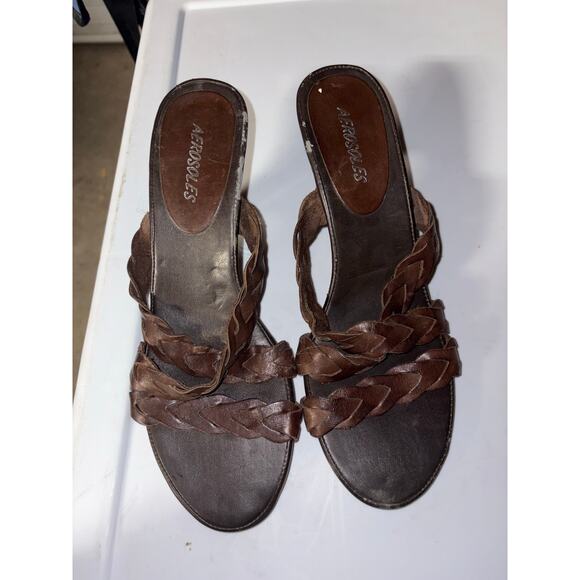 Aerosoles Braided Kitten Heels Sz 8 - Picture 1 of 3